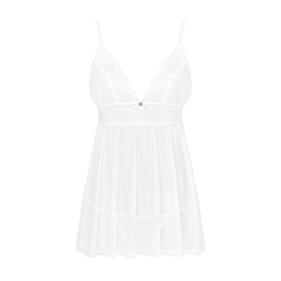 Пеньюар і трусики Obsessive Heavenlly babydoll & thong XL/2XL | Зображення 2