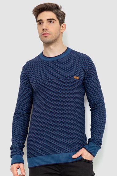 Светр чоловічий, колір джинс, 214R503 | Зображення 1