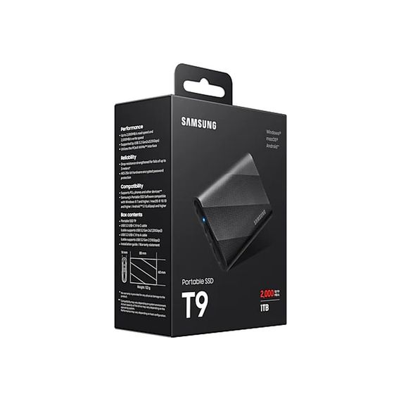 SSD накопичувач Samsung T9 Shield 1TB USB 3.2 Type-C Black (MU-PG1T0B/EU) | Зображення 9