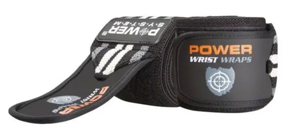 Бинти для зап'ясть (кистьові бинти) Power System PS-3500 Wrist Wraps Grey/Black (пара) (PS-3500_Grey-Black)