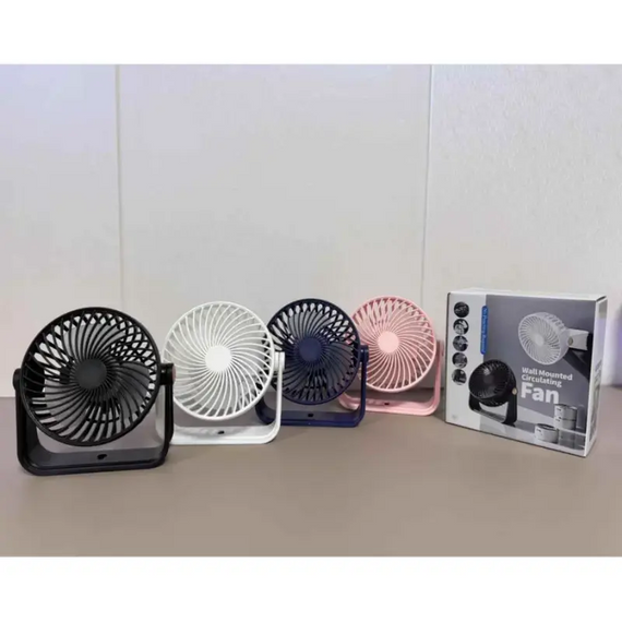 Портативний мінівентилятор Wall mounted fan, настільний або настінний вентилятор, 13×13×5.9 см | Зображення 1