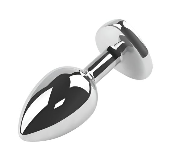 Анальна пробка з кристалом EGZO - Silver Heart Plug Pink size S Sex Aura | Зображення 2