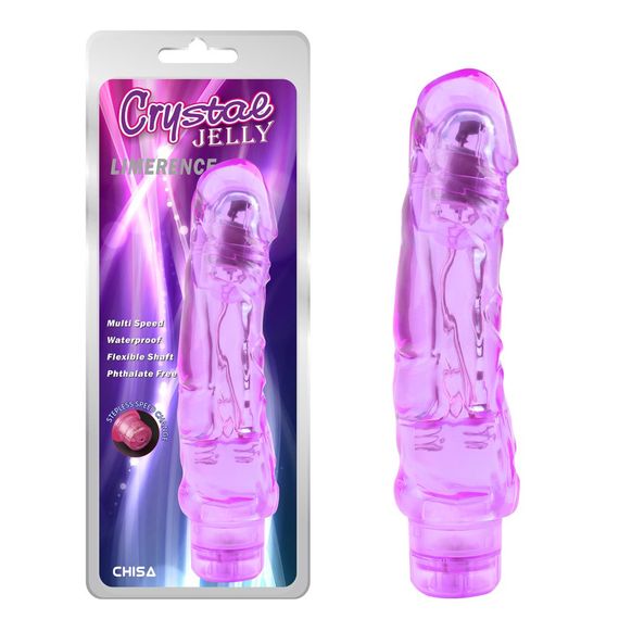 Вибромассажер Chisa Crystal Jelly Limerence с ярко выраженной головкой, фиолетовый Sex Aura