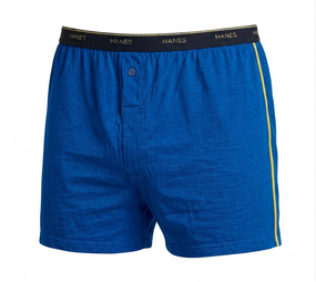 Трусы мужские семейные-боксеры Hanes Comfort Flex 1 шт., размер 2XL, синие