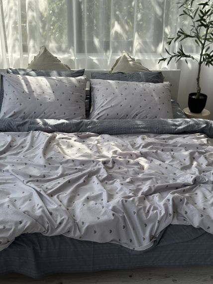 Постельное белье евро Dushka Home Муслин 41043 200х220 см | Зображення 1