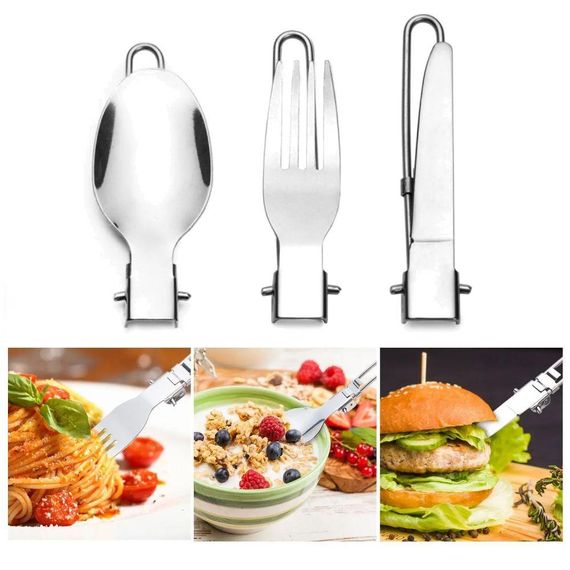 Туристичний набір посуду для пікніка (каструля, чаша + столові прилади), GL C31 / Похідний посуд для кемпінгу | Зображення 8