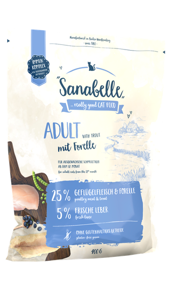 Sanabelle Adult with Trout Сухой корм для взрослых кошек с форелью 400 г