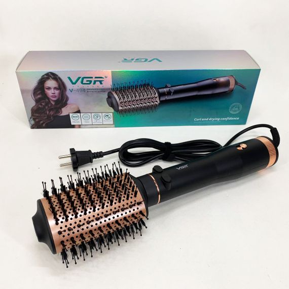 Профессиональный фен для объема VGR V-494 800 Вт, Фен-щетка для женщин с насадками, Фен-щетки стайлеры WJ-27 | Зображення 3