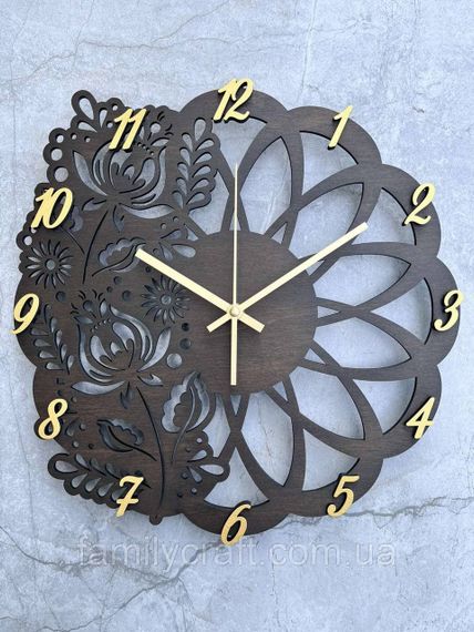 Настінний дерев'яний годинник з фанери Оригінальний годинник  Декор для дому, офісу, подарунок | Зображення 1