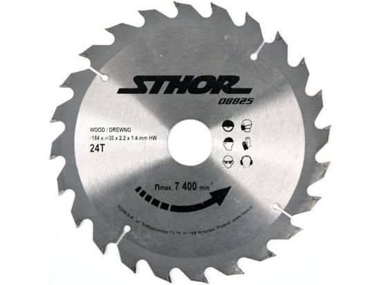 Диск пильний по дереву STHOR. Ø= 184/30 мм, h= 2,2 мм, 24 зуби 8825