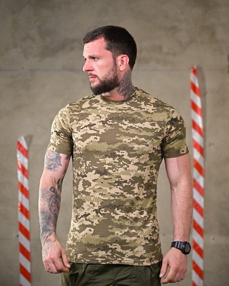 Футболка бавовняна піксель ДЛ7354