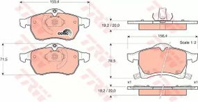Гальмівні колодки передні opel astra g, TRW (GDB1350)
