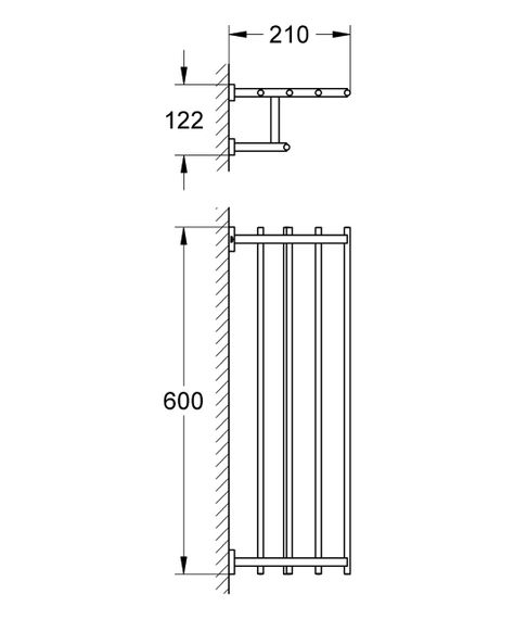 Поличка для рушників Grohe Essentials Cube New (40512001) | Зображення 1