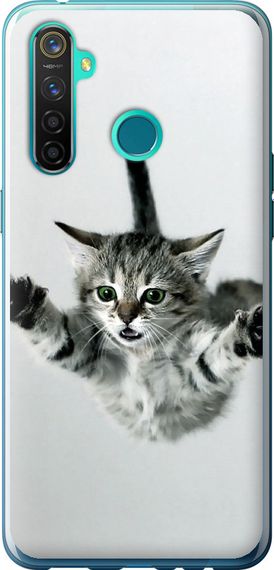 Чехол на Realme 5 Pro Летящий котёнок "2322u-1861-17620"