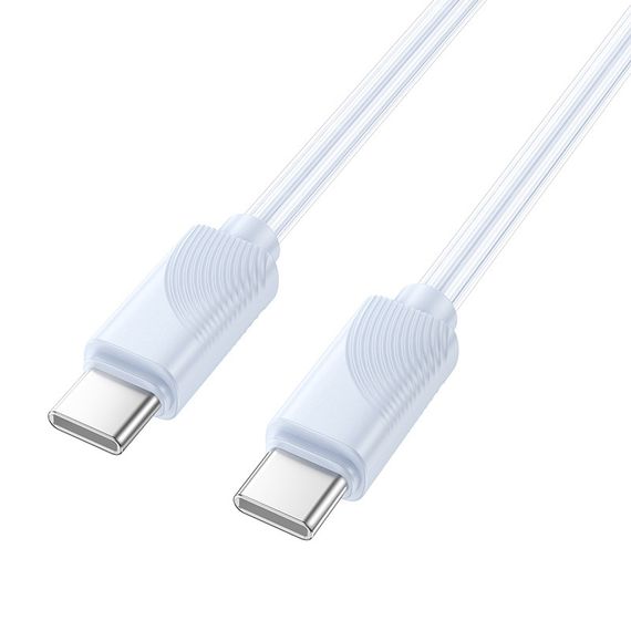 Дата кабель Hoco X114 Energy Type-C to Type-C 60W (1m) Blue | Зображення 1