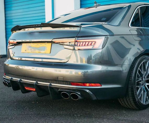 Дифузор заднього бампера V1 (для S-Line 2016-2020, Карбон) для Ауди A5 рр | Зображення 7