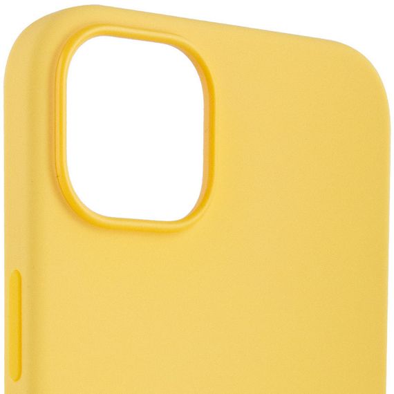 Чехол Silicone case (AAA) full with Magsafe для Apple iPhone 14 Pro (6.1") Желтый / Sunglow | Зображення 2