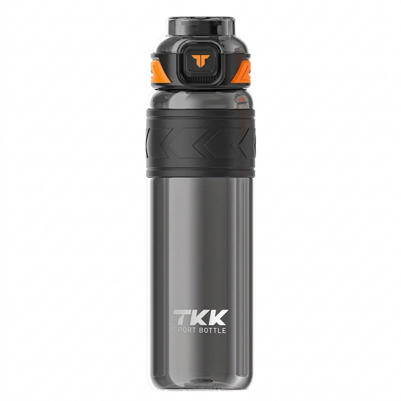 Спортивная бутылка TKK 1000 мл (1 л) - Черная Tritan BPA-free, ударопрочная эко-бутылка с антискользящим грипом | Зображення 7