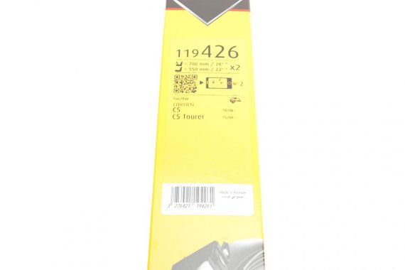 Щетки стеклоочистителя 700 550mm Citroen C5 III 08- бескаркасная  119426 | Зображення 9