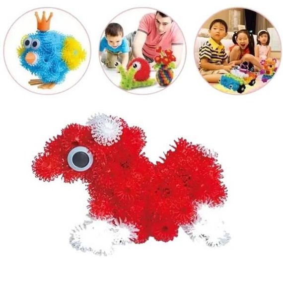 Конструктор липучка развивающий Crazy easy M X-215 576 шт