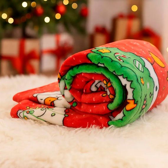 Плед фліс Новорічні гусенята 150x200 см Love You | Зображення 1