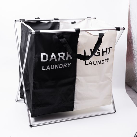 Кошик-органайзер для білизни на каркасі 60 (л) на 2 відділення HP-41-5 | Зображення 1