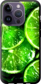 Чохол на iPhone 14 Pro Зелені часточки лимона "852b-2646-2448"