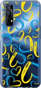 Чехол на Realme 7 Сердца UA "5292u-2081-17620"