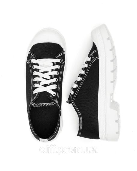 Кеды unisex OSTIN чёрные | Зображення 1