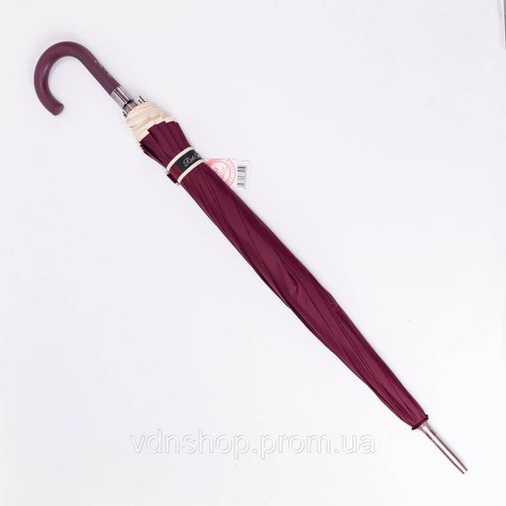 Класична парасолька-тростина з чохлом напівавтомат з поліестеру міцна надійна 12 спиць діаметр 120 см Червоний HP-23-16R | Зображення 3