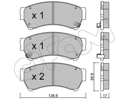 Колодки передні гальмівні Mazda 6 07-13, CIFAM (8229240) | Зображення 6