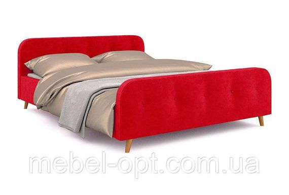 Ліжко двоспальне Skandi 160x200 см колір Синій тканина рогожка, в скандинавському стилі | Зображення 6