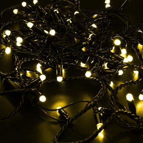 Гірлянда 160LED (Діод) Yelow, 20 метрів, вилка, що підлягає, чорна ізоляція