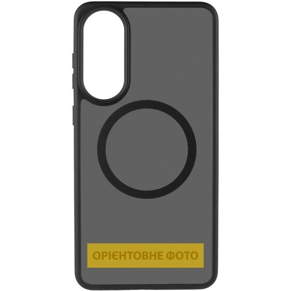 TPU+PC чохол Metal Buttons with MagSafe Colorful для Samsung Galaxy S25 Edge Сірий / Grey Чорний / Black | Зображення 6