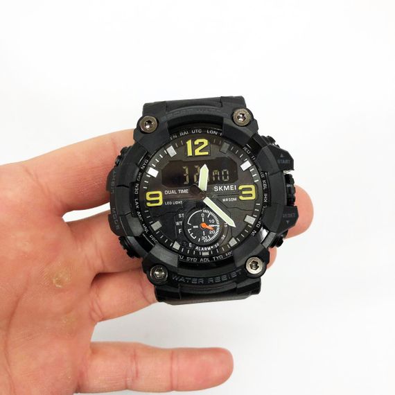 Годинники для активних військових SKMEI 1965BK BLACK, Якісні чоловічі тактичні годинники TH-45