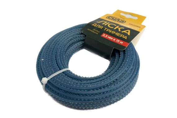 Леска для триммера 3,3мм пила армированная 15м СИЛА