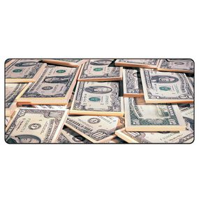 Коврик 300x800 тканевый Dollars с боковой прошивкой,толщина 5мм,цвет Gray,Пакет