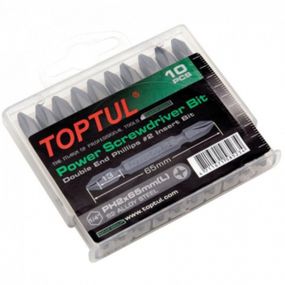 Набор бит Toptul двухсторонних 1/4&quot; PH2х65мм 10шт. (GAAW1001)
