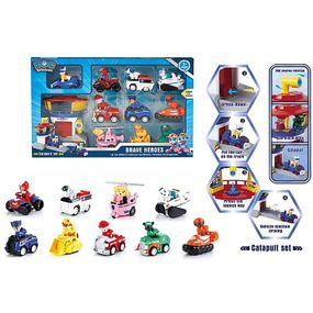Набор машинок героев Щенячий патруль с базой инерционные 8см (KTDT951)