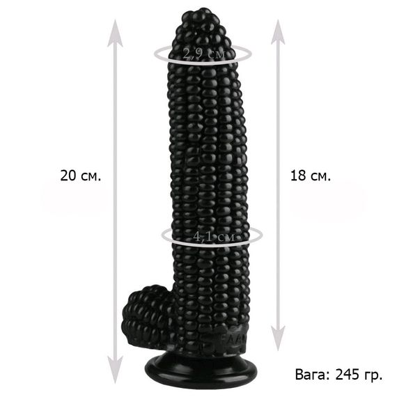 Фаллоимитатор Corn на присоске  20*4 см | Зображення 1
