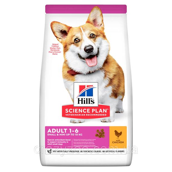 Сухой корм для собак малых пород Hill's Adult Small & Mini Chicken с курицей 1.5 кг 607654