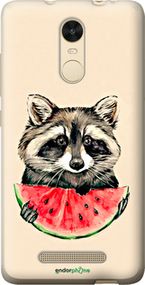 Чохол на Xiaomi Redmi Note 3 Єнотик з кавуном "4605t-95-2448"