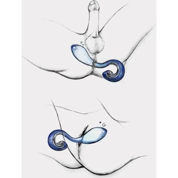 Вібратор для точок G та P Gpop2 синій, 12.5 х 2.8 см Sex Aura | Зображення 3