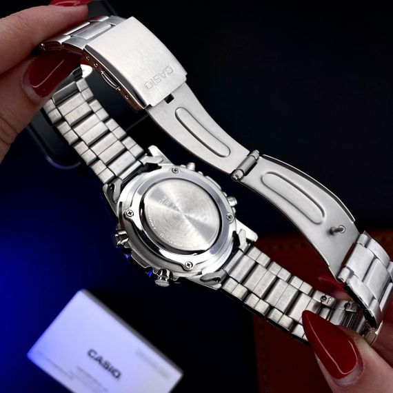 Класичний Чоловічий годинник Casio AMW-880D-1A стальний, водонепроникний, Японія | Зображення 8