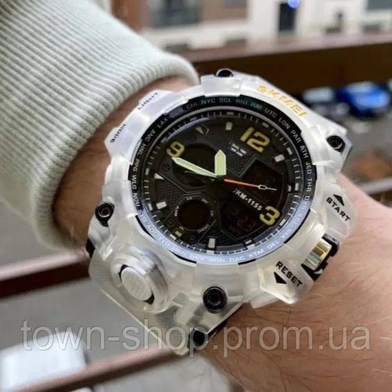 Часы наручные мужские SKMEI 1155BWT, наручные часы для военных, фирменные спортивные часы. Цвет: белый | Зображення 4