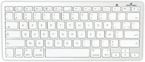 Бездротова клавіатура Bluetooth Bluestork компактна, ультратонка AZERTY, легка тиха міні-клавіатура для Mac, iPad, iPhone біла