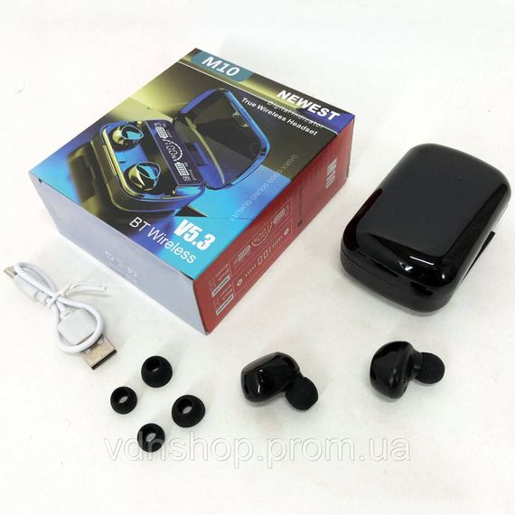 Блютуз навушники з мікрофоном для телефона M10, Блютуз бездротові навушники затички OF-35 | Зображення 9