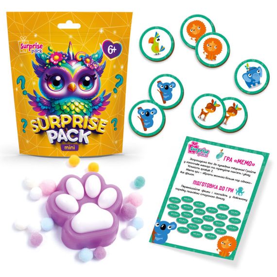 Игровой набор-сюрприз "Surprise Pack Mini 1" VT8040-01 настольная игра и сквиш | Зображення 1