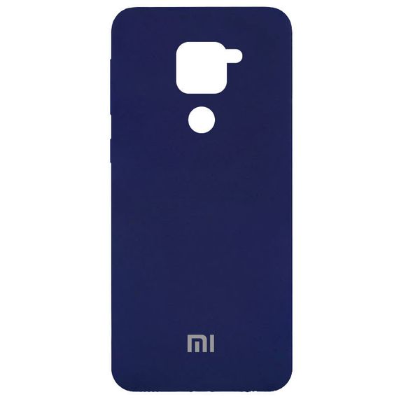 Чехол Silicone Cover Full Protective (AA) для Xiaomi Redmi Note 9 / Redmi 10X Темно-синій/Midnight blue
