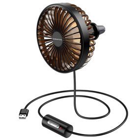 Вентилятор автомобільний Borofone DBF11 three speed (USB-A) Black